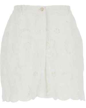 ..,merci Lace Shorts - White