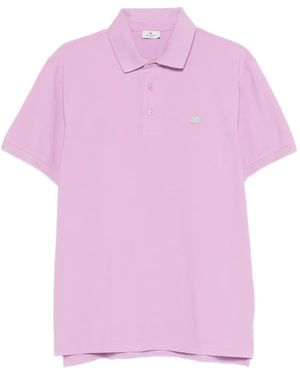 Etro Buttoned Polo Shirt - Pink