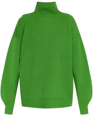 Sportmax Wool-Cashmere High-Neck Sweater - Green