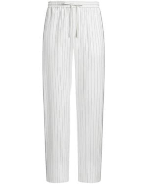 Dolce & Gabbana Haut En Popeline À Rayures - Blanc