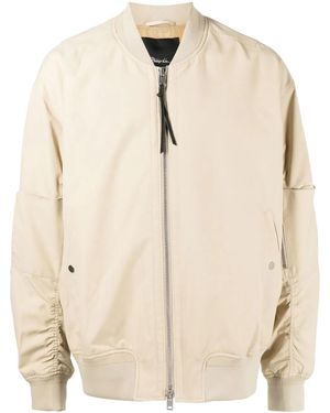 3.1 Phillip Lim Zip-Front Bomber Jacket - Natural