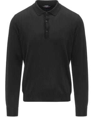 K-Way Rey Long-Sleeve Polo Shirt - Black