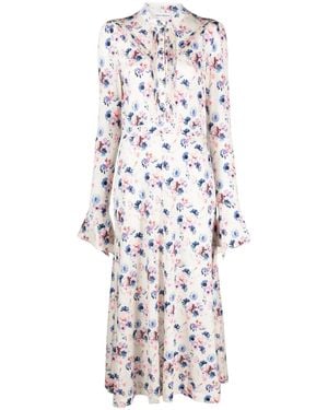 Rabanne Kleid Mit Print - Weiß