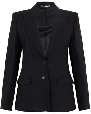 Alberta Ferretti Single-Breasted Peak-Lapel Blazer - Black