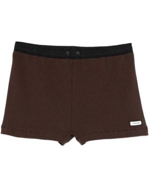 Entire studios Short En Maille Côtelée - Brown