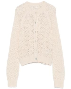Doen Petra Pointelle-Knit Cardigan - White