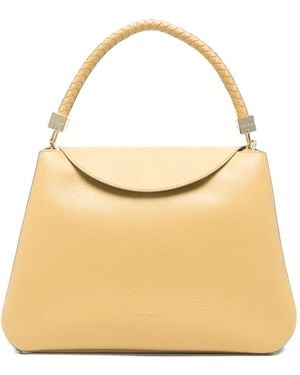 Coccinelle Tiggy Braided Leather Tote Bag - Natural