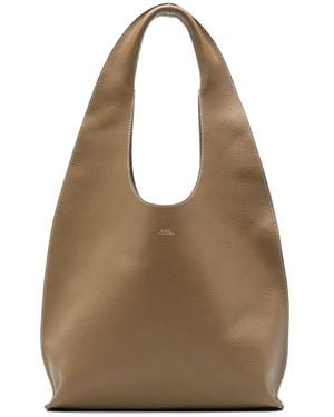 A.P.C. Le Neige Clou Leather Tote Bag - Natural