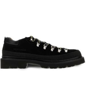 DSquared² Lace-Up Suede Sneakers - Black