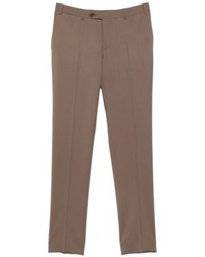 Canali Pressed-Crease Tailored Pants - Gray