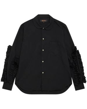 COMME DES GARÇON BLACK Camisa Con Cuello Peter Pan - Negro