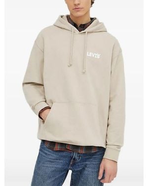 Levi's Drawstring Logo Hoodie - Natural