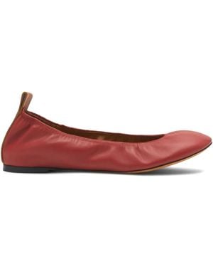 Lanvin Leren Ballerina's - Rood