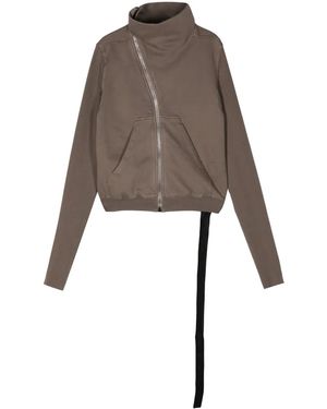 Rick Owens ジップアップ スウェットシャツ - ブラウン