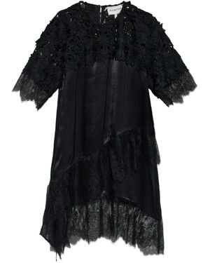 Munthe Rada Lace-Panel Dress - Black