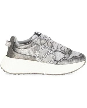No Name Carter Glitter-Logo Metallic Sneakers - White
