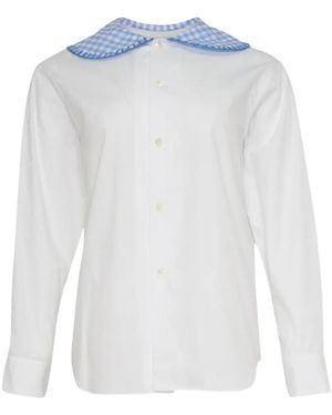Tao Comme Des Garçons Chemise À Col Vichy - White