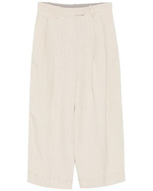 Alysi Pantalon À Design Plissé - White