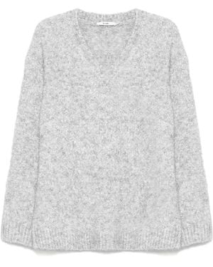 B+ AB V-Neck Sweater - Gray