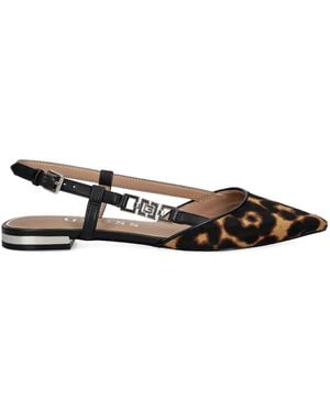 Guess レオパード フラットシューズ - ホワイト