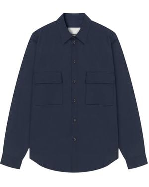 Nanushka Jari Long-Sleeve Shirt - Blue