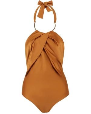 Raquel Diniz Halterneck Swimsuit - Brown