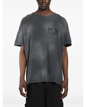Massimo Sabbadin Graphic-Print Faded Effect T-Shirt - Grey