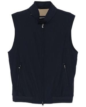 Corneliani Zip Sleeveless Gilet - Blue