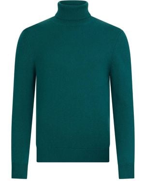 Malo Roll Neck Jumper - Green