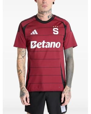 adidas Logo-Print T-Shirt - Red