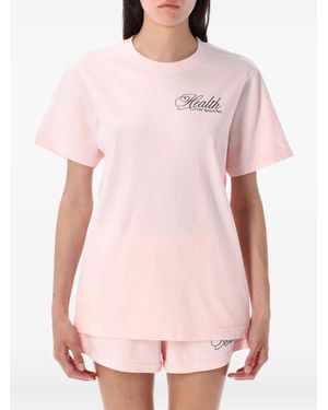 Sporty & Rich Logo-Print T-Shirt - Pink