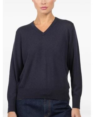 Tibi V-Neck Sweater - Blue
