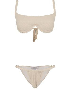 Brigitte Bardot Bia Tie-Fastening Bikini - White