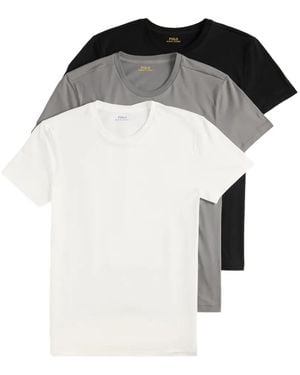 Polo Ralph Lauren Round-Neck T-Shirt (Pack Of Three) - Black