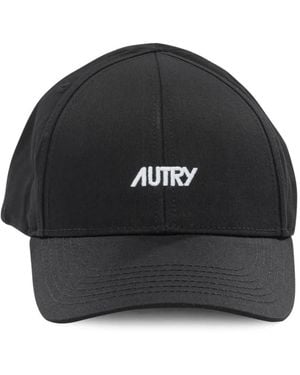 Autry Logo-Embroidered Baseball Cap - Black