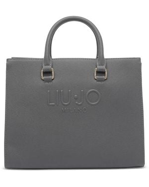 Liu Jo Logo-Embossed Tote Bag - Grey