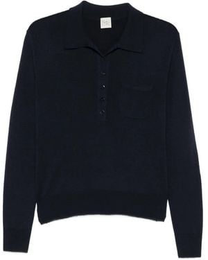 19.61 MILANO Button-Fastening Polo Top - Blue