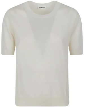 P.A.R.O.S.H. Short-Sleeve Knitted T-Shirt - White