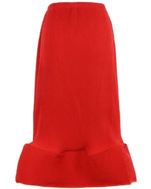 Melitta Baumeister Jupe Mi-Longue Volantée À Effet Plissé - Red
