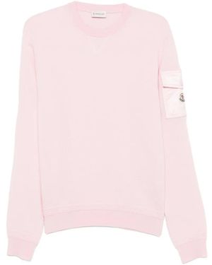 Moncler Logo-Patch Sweater - Pink