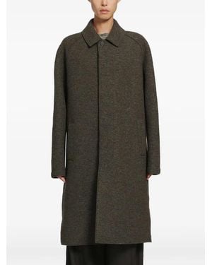 Harris Wharf London Boiled-Wool Single-Breasted Balmacaan Coat - Grey