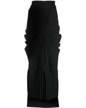 TALIA BYRE High-Waist-Rock Mit Falten - Schwarz