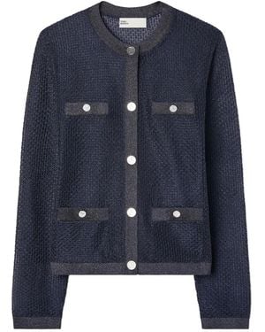 Tory Burch Kendra Button Cardigan - Blue