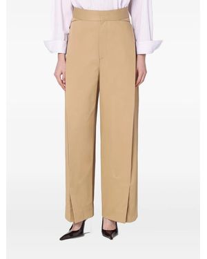 Victoria Beckham Broek Met Gelaagd Effect - Naturel