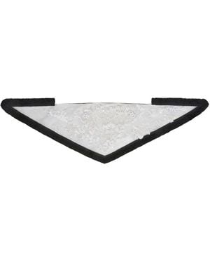 16Arlington Bandana Brodé Mitzy À Franges - White