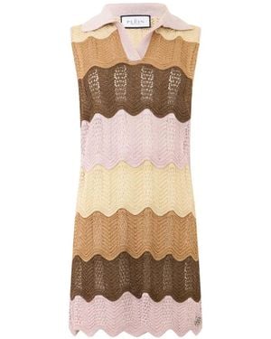 Philipp Plein Striped Mini Dress - Natural