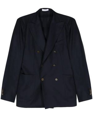 Boglioli Single-Breasted Wool Blazer - Blue