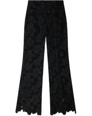 Sandro Guipure Lace Trousers - Black