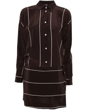 Bondi Born Orta Striped Shirt Dress - Brown