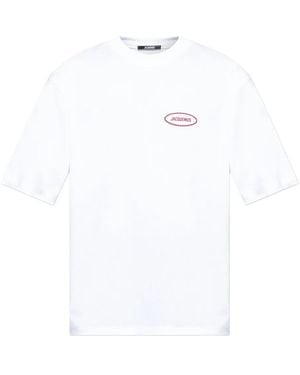 Jacquemus Logo-Embroidered T-Shirt - White